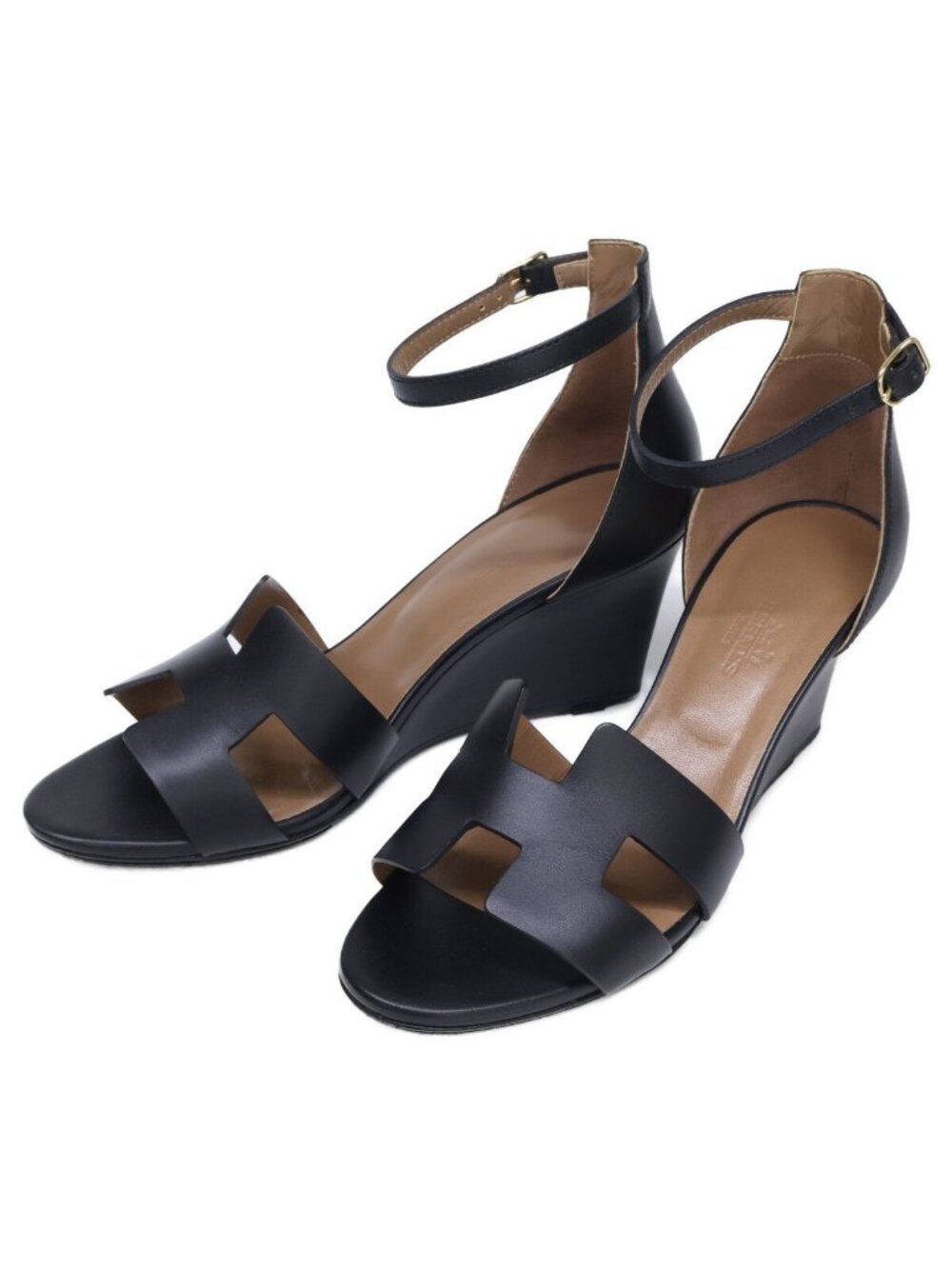 Hermes Legend Ankle Strap Wedge Sole Sandals